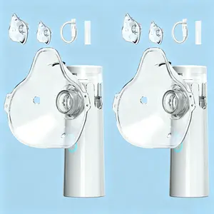 2 PCS USB Portable Smart Nebulizer with Auto-Cleaning Function, for respiratory care at home and travel, suitable for adults and kids (No built-in battery)