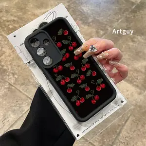 Phone case for Samsung S24 ultra plus S25 S23 S22 Ultra Plus Cherry Pattern Advanced fashion gift Shockproof Silicone TPU Bumper Drop Protection Soft Cover
