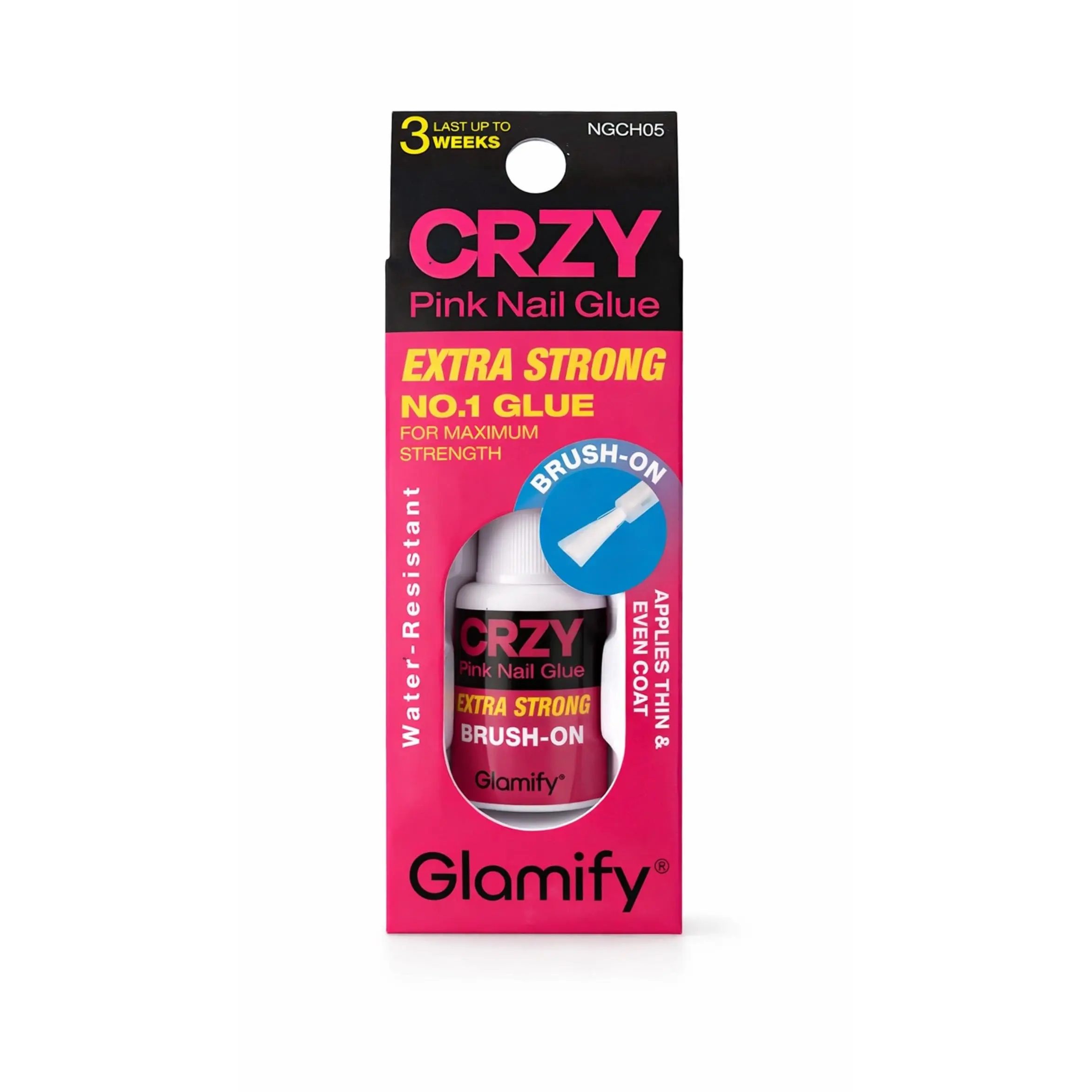 CRZY Pink Nail Glue.