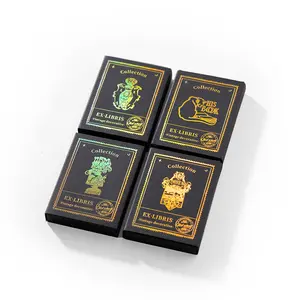 4 Old Library Collection Bookplates Series Beautiful Day Vintage Decoration Material Paper Retro Style Theme Scene Material Stickers