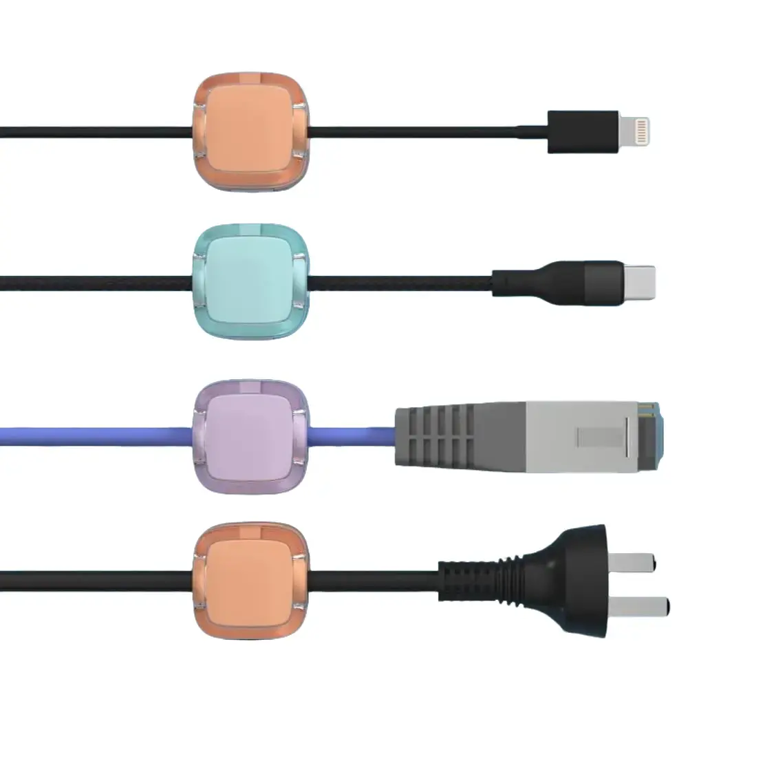 6Pcs Magnetic Cable Organizer Clips, Adjustable Cord Holder Wall Wire Keeper Management, Self Adhesive Desktop Desktop Nightstand Car Office Home Accessories