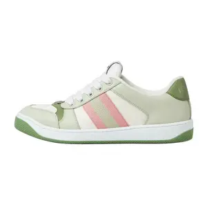 Gucci Screener Leather Lace-Up Low-Top Sneakers for Women in Green Trending Shoes, House White Official Shoes to Get / Maison Mihara Verifiable, with credentials and supporting global authentication