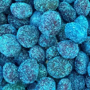 Sour Blue Razz Viral Gushers Gummy Sweet & Sour Blue Raspberry Flavor Tangy Candy Bonbon Snack Dulce
