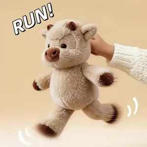 New Run Series Scottish Highland Calf Plush Toy Doll, Small Pig Hoho Stuffed Animal, Soft and Cozy Companion for Kids and Adults