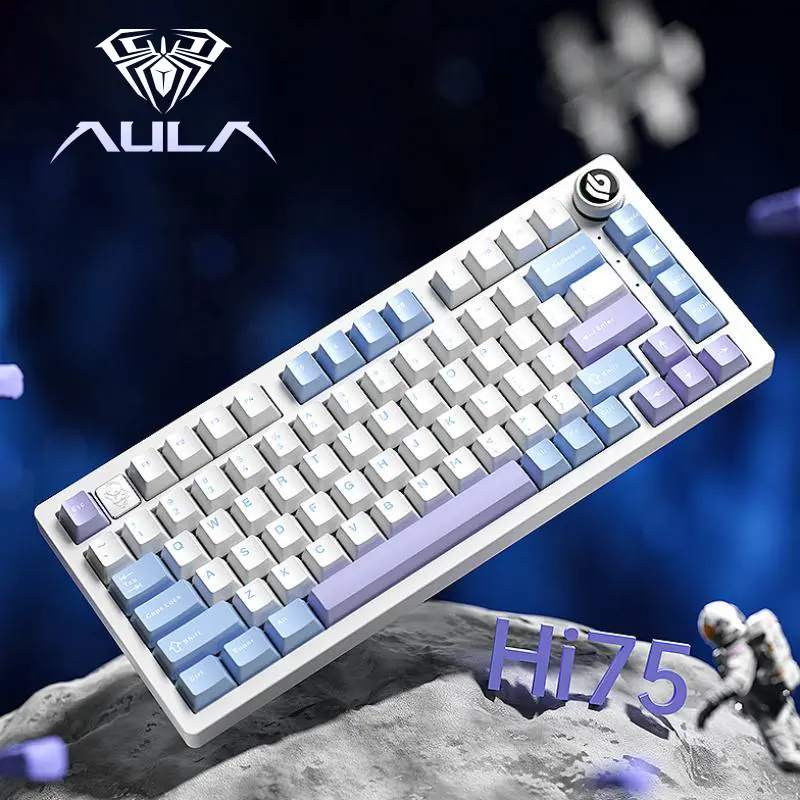 AULA X Leobog Hi75 Portable Mechanical Gaming Keyboard - 81-Key Compact Keyboards with 16 RGB Backlight, Wired for Office, Mac, PC, Tablet, PS4, PS5, Xbox