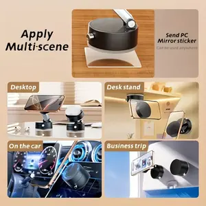 Magnetic Bracket, Multifunctional Bracket, Automotive Magnetic Bracket, Vacuum Magnetic Suction Cup Phone Holder, Octopus Inspired Strong Suction Cup, Dual Magnetic Force, Foldable, Extendable, 360 ° Adjustable, Suitable for Cars, Homes, Offices