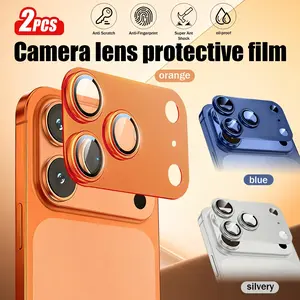Blue One-Piece iPhone Lens Film, Metal Full Coverage Lens Protector, HD Scratch-Resistant Drop-Proof, Compatible with All Apple Models