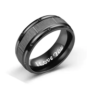Fashion tungsten ring for men and women, stainless steel, suitable for wedding ring, engagement ring, Valentine's Day or Father's Day gift for husband