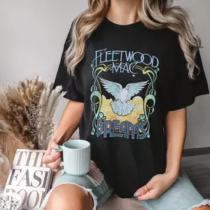 Fleetwood Mac Dreams Vintage Dove Graphic T-Shirt, Retro Rock Band Tee Unisex