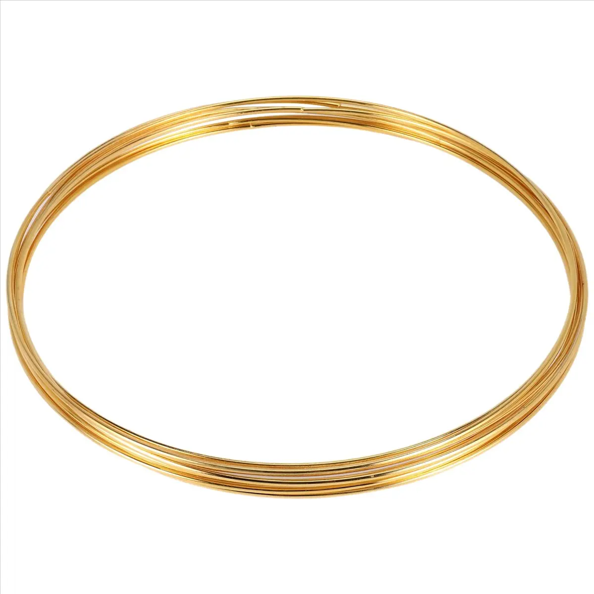 8-Inch Thick Smooth Rustproof Gold Dream Catcher Metal Rings (8-Pack) - Floral Hoops, Macrame Wreath Rings for DIY Crafts, Wedding Party Decor Design, Wall Ornaments (Household Craft Accessories)