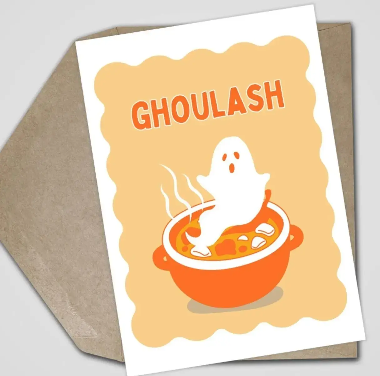 Ghoulash Funny Halloween Card, Funny Greeting Card, Halloween Birthday Card, Halloween Invitation Card