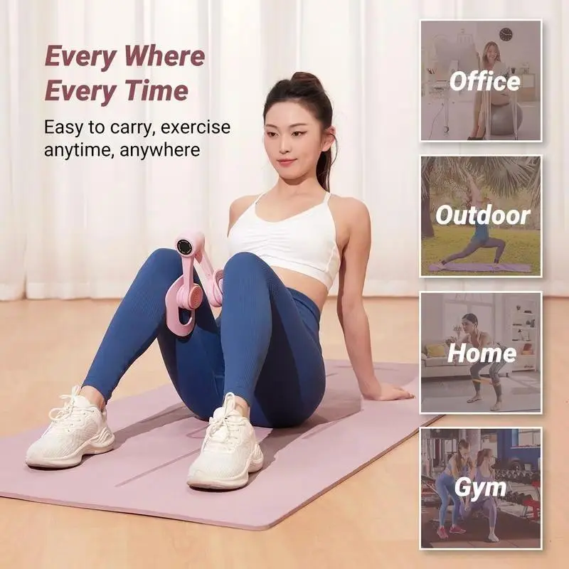 Merach Thigh Trainer Home Fitness Equipment, Home Gym Equipment, Functional Fitness Equipment, Inner Thigh, Legs, Arms Workout, Home Exercise Machine, Adjustable Workout Equipment, Optional Versions: Standard, Strap, Smart Counter Blue