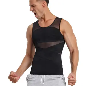 Men's Slim Fit Neoprene Compression Tank Top, Quick‑Dry Breathable Lightweight Sleeveless Sports Undershirt for High‑Intensity Workouts