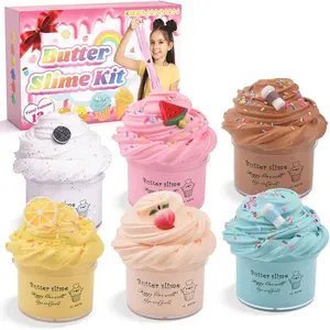 6 Pack Butter Slime Kit for Girls, Kids Slime, Toys for Ages 6-8 8-13 Girls Boys, Cool Girl Birthday Gifts Party Favors Cute Stuff Stocking Stuffers for 4 5 7 9 10 11 12 Year Old