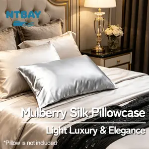Mulberry Silk Pillowcase for Hair and Skin – Soft with Hidden Zipper, Light Luxury, Elegance, High Quality