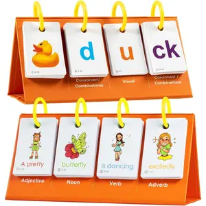 Phonics Flash Cards Sentence Building for Kids, Learn Read Sight Words Phonics Flashcads, Special Education Homeschool Classroom Supplies