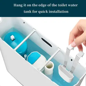 Cross-Border New Toilet Tank Cleaning Sheet Holder, Hanging Toilet Cleaner Stand, Inner Wall Shelf for Toilet Tank