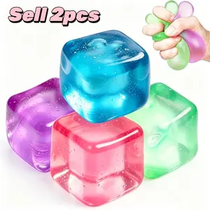 Ice Cube Stress Relief Toys - Slow Bounce Squeeze, Pressure Release, Office Desk Toy, Perfect Gift for Holidays and Parties, Stress Relief Gadgets