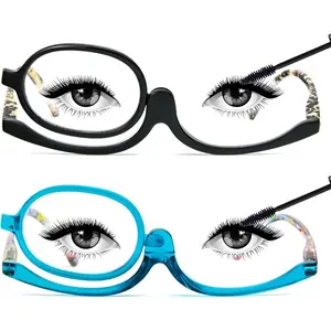 2 Pairs Makeup Reading Glasses for Women Magnifying Flip Down Cosmetic Readers