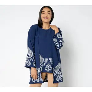 Attitudes by Renee Embroidered Long Sleeve Cardigan