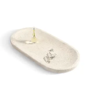 Race Track Tray - Moca Cream Media (Marble)