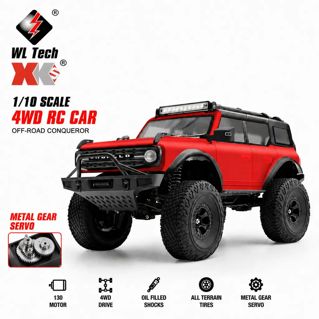 WLTOYS XKS 184023 1/18 RC Crawler, 4WD Hobby Grade Off-Road Climbing RC Truck, Portal Axle & 2-Speed Gearbox, 2.4GHz RTR RC Vehicle with LED Lighting for Adult Hobbyists