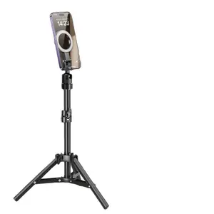 Magnetic Phone Live Stream Stand, Tripod Holder for Photography, Tripod Stabilizer, Selfie Support, Professional Overhead Desk Mount, Adjustable Mount Bracket, Suitable for Vlogging