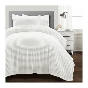 Lush Decor Ultra Soft Ribbed Bedspread/Blanket Single Twin-Xl