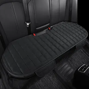 1pc Fit Car Seat Cushion Suitable for Sedans, SUVs, Trucks, RVs - Breathable Rear Row 3-Seater Short Plush Cushion Pad, No Tying Required, No Backrest, All-Season for MPVs, for Hilly Roads & Vehicle