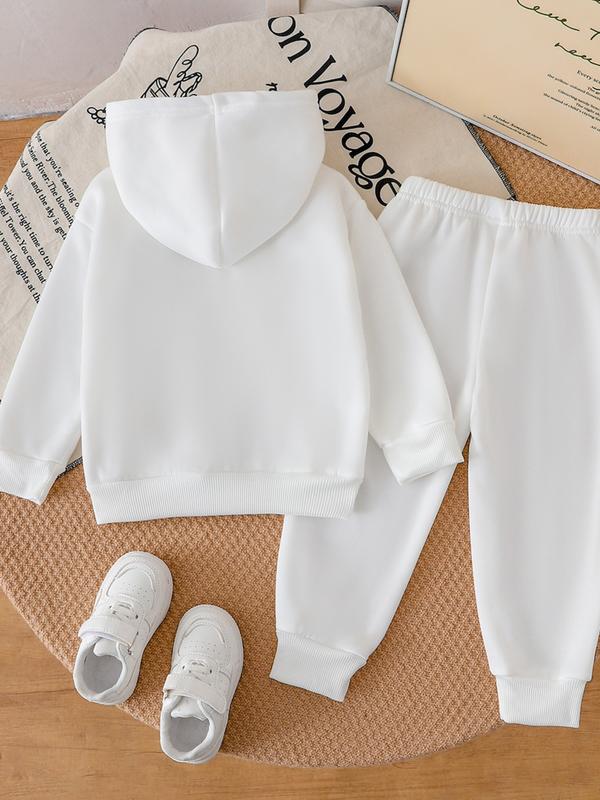 Girls' Witch Hunter Corps Warm Hoodie & Joggers Set, Cozy Fleece Lined Outfit For Fall & Winter