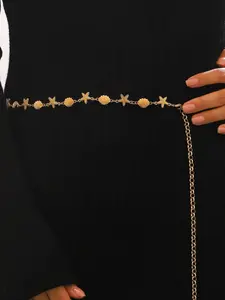 Sexy Shell Starfish Waist Chain, Body Jewelry, Ocean Element Personalized Accessory, Adjustable Waist Chain, Perfect for Daily Wear, Stylish and Unique Design