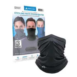 Artic Cool 6 in 1 Cooling Face Gaiter Mask - UV Protection, Breathable Design, Pack of 3