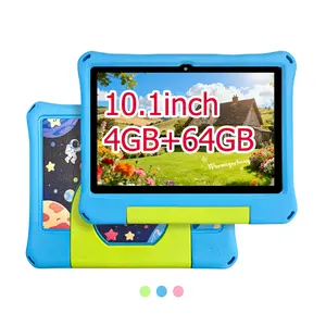 10.1 Inch Android HD Student Tablets, Iwawa Education Software, Detachable Shockproof Case, Parental Control,Supports SIM Card, HD Screen, Blue/Pink/Green, No Adapter, Suitable as a Gift for Birthdays, Christmas and Halloween
