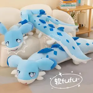 Hot Game Peripheral Palworld Plush Chillet Plush Long Big Pillow Kawaii Sofa Soft Ornament Weasel Blue Pink Dragon Cute Soft Stu