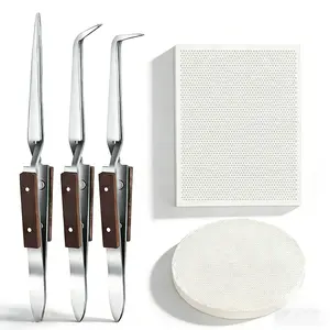 Jewelry Soldering Kit with Honeycomb Soldering Boards & Tweezers - Heat Resistant Ceramic Soldering Block Set for Jewelry Making & Repair