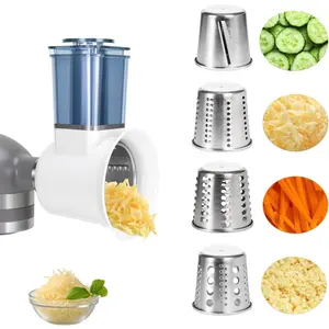 Slicer Shredder Attachment for KitchenAid Stand Mixer, Salad Machine with Vegetable Slicer, Salad Maker, Food Slicers Cheese Grater Attachment for Kitchenaid Mixer Dishwasher Safe Utensils