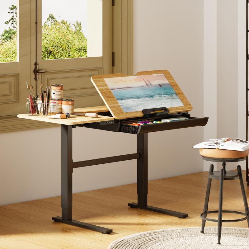 【TikTokShopBlackFriday】Electric Height Adjustable Drafting Table 48"x24 ...