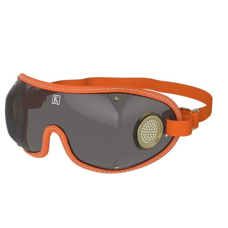 Kroops Original Jockey Racing Goggles - Grey Lens, Brass Vent