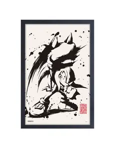 Sonic™: Super Sonic & Inked Knuckles Gel-Coated Framed Print (11x17)