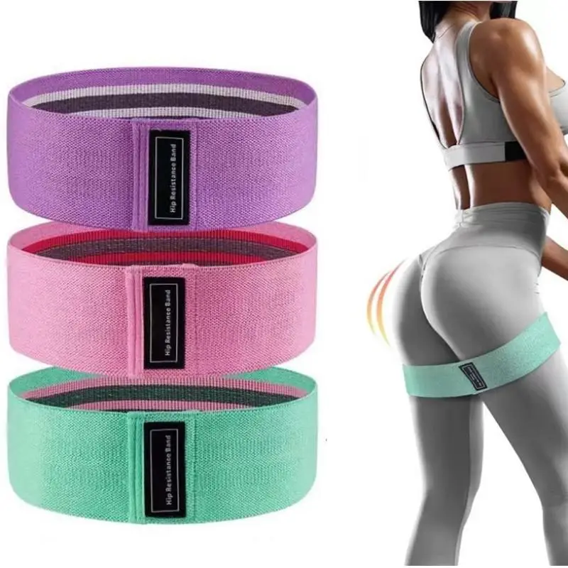 3pcs Resistance Band Set, Hip Training Elastic Band, Solid Color Stretching Band, Yoga Stretch Band for Home Gym Workout