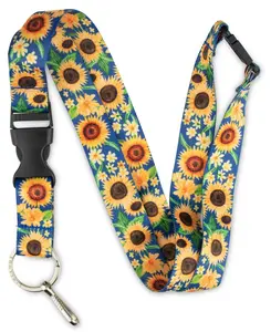 Sunflowers Lanyard with Breakaway - Secure and Durable Design for Versatile Use