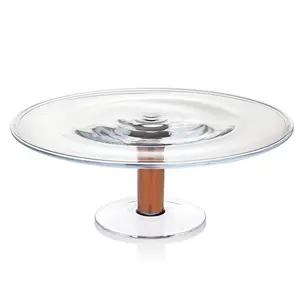 212 MAIN 16 in. Mandrel Copper Cake Stand - Copper Finish Cake Display, Home Decor, Gifting Option