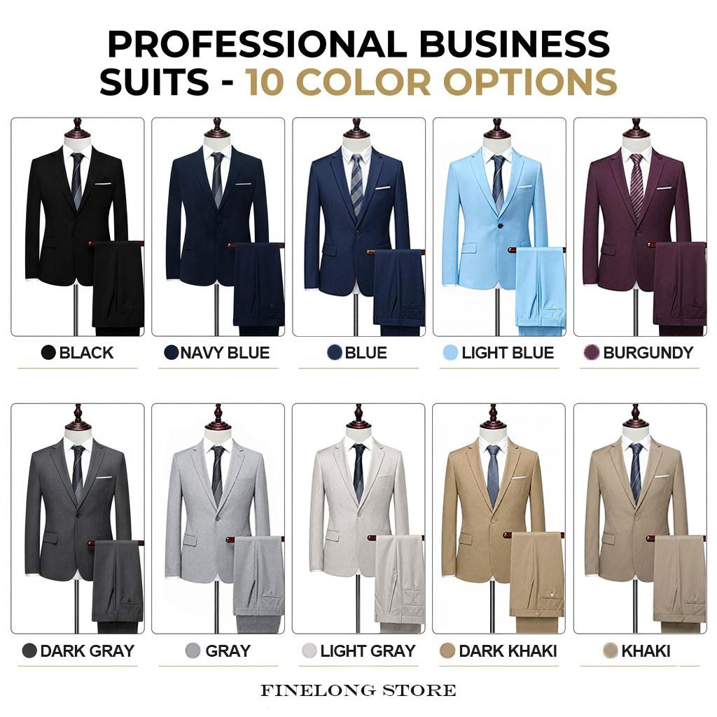 Live stream discounts Two-piece versatile suit set, slim-fit men's suit, office suit, fashionable and multi-functional suit, casual business single-breasted suit.