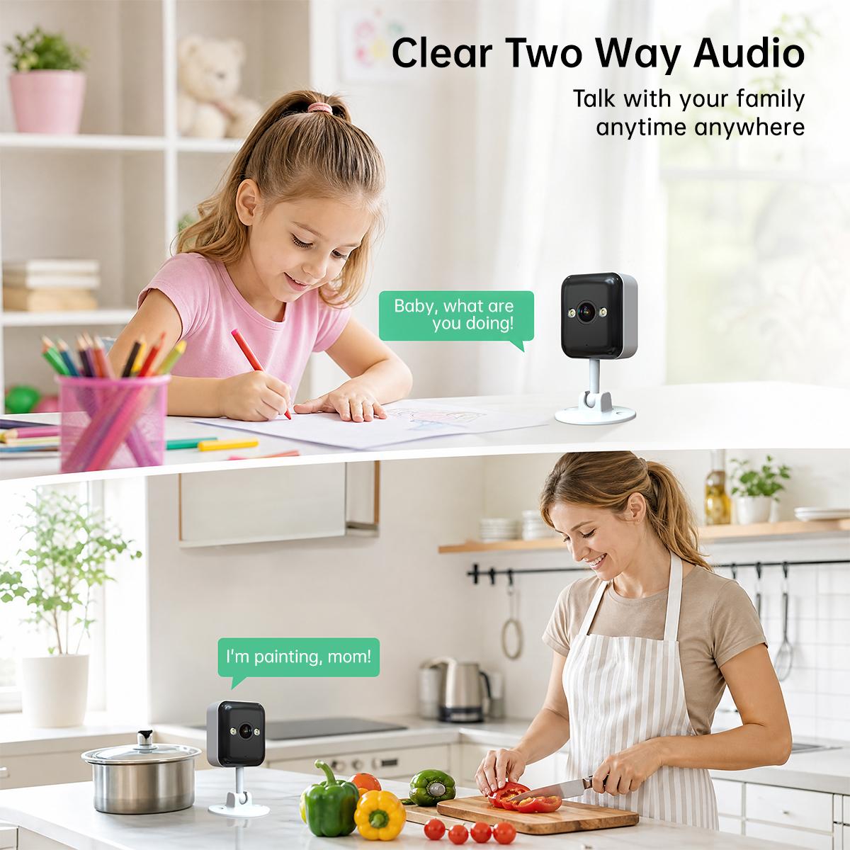 【Free Power Supply】JOOAN WiFi MINI 1080P FHD Camera Indoor And Outdoor Waterproof Security Surveillance, 1 Year Warranty, Can Still Monitor Without Network, Suitable For Home And Outdoor Use, Color Night Vision, With Spotlight And Two-Way Audio, Alexa 【Free Power Supply】JOOAN WiFi MINI 1080P FHD Camera Indoor And Outdoor Waterproof Security Surveillance, 1 Year Warranty, Can Still Monitor Without Network, Suitable For Home And Outdoor Use, Color Night Vision, With Spotlight And Two-Way Audio, Alexa