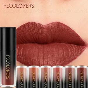 6pcs/set Matte Lip Glaze Lip Gloss, Easy To Apply, Highly Pigmented, Soft Texture, A Perfect Christmas Gift, Suitable for Crafting Delicate Makeup Looks