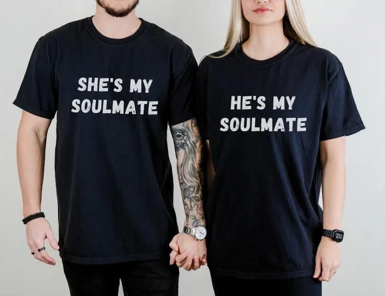 Matching Couples Shirts, Funny His and Hers T-shirts, Soulmate Shirt, Couples Gift, Mismatched Tee, Funny Shirt Saying, His and hers shirt, Matching couples tee, Funny couples shirt