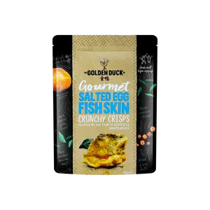 Golden Duck Singapore Salted Egg Yolk Crispy Fish Skin Chips 105g - Viral Snack Sensation