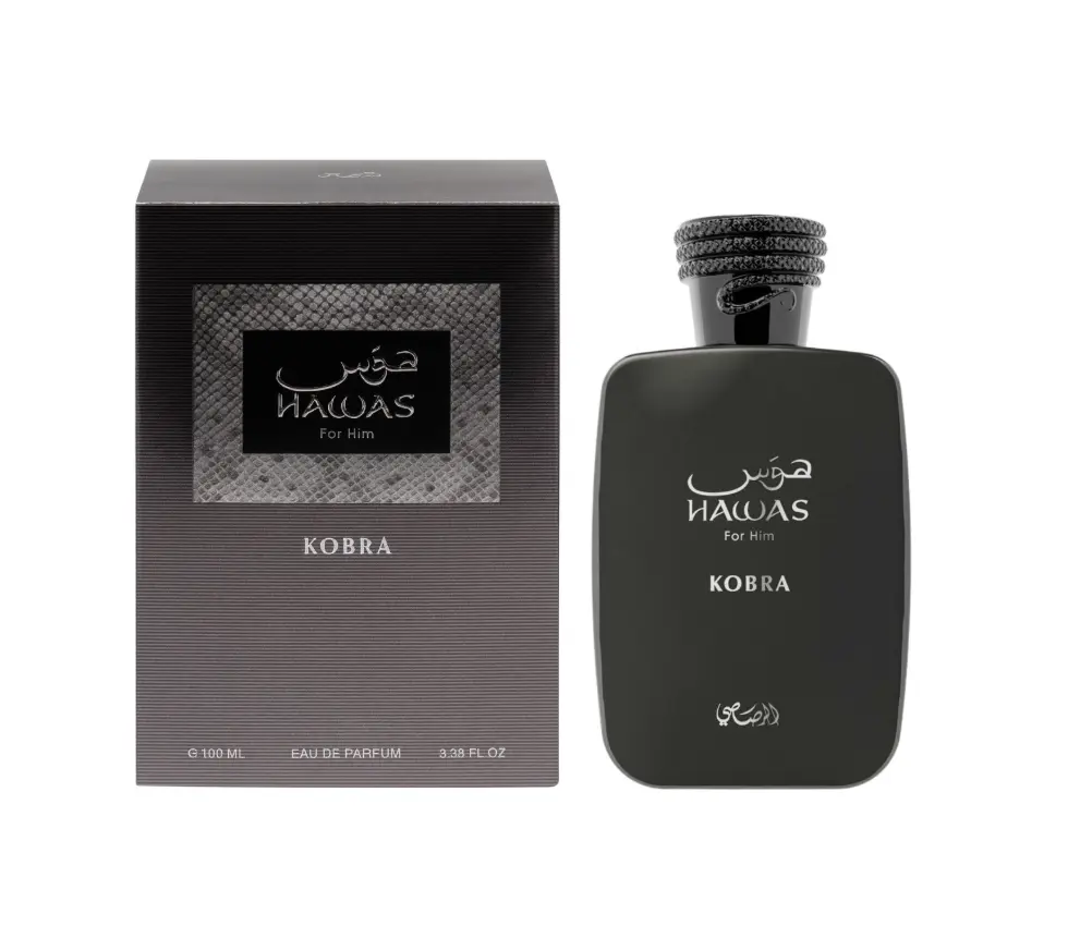 Rasasi Hawas kobra Eau De Parfum for Men 3.4 FL.Oz Long Lasting Arabian Fragrance