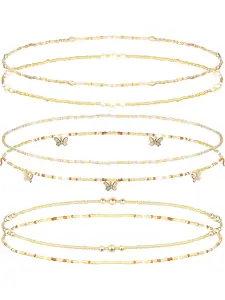 6Pcs Waist Beads For Women African Waist Beads Belly Chain Beads Waist Elastic Bead Summer Body Chain Bikini Jewelry