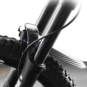 Adjustable Mountain Bike Mudguards (Front & Rear, 24cm), Carbon Look Floral Gradient Prints, Custom Height, Waterproof Durable Bike Accessories with No-Slip Secure Mounting for Mud Protection, Essential Cycling Gear for Riders